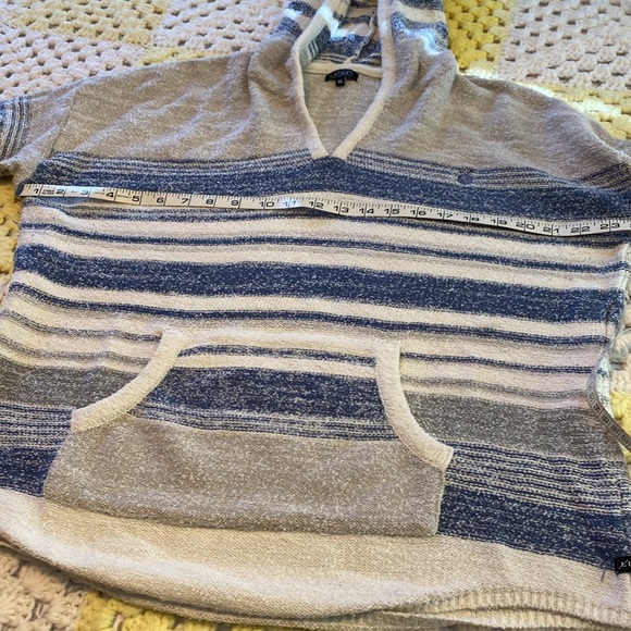 LIRA Baja Pina Striped‎ Hooded Poncho Sweater Size XL - Picture 7 of 11